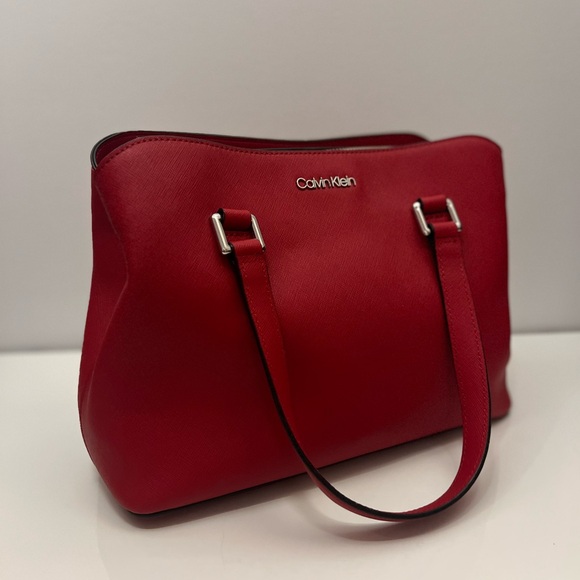 Red Saffiano Calvin Klein Bag - Picture 1 of 3